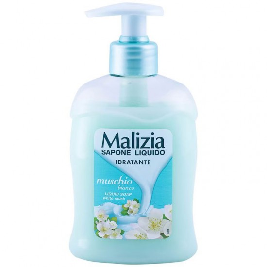 Pachet Promo: 2x Sapun Lichid Malizia  Muschio Bianco 300 Ml + 2x Spumant De Baie Malizia Cu Petale De Iris 1l