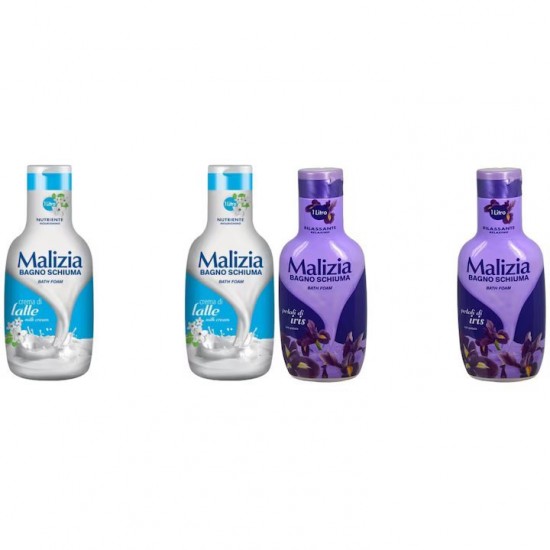 Pachet Promo: 2x Spumant De Baie Malizia Milk Cream  1l + 2x Spumant De Baie Malizia  Cu Petale De Iris 1l