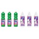 Pachet Promo: 3x Solutie Pardoseli Asevi 1l Green + 3x Asevi Odorizant Lichid 24h Wc Purple 200ml