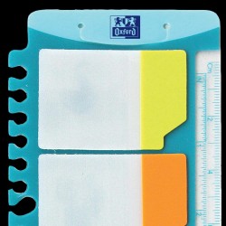 Index Plastic Adeziv Elba 25x9cm, Translucid, Suport Gradat 18cm Ce Poate Fi Indosariat, Posibilitate Rescriere, 5x5 Culori, Set 25