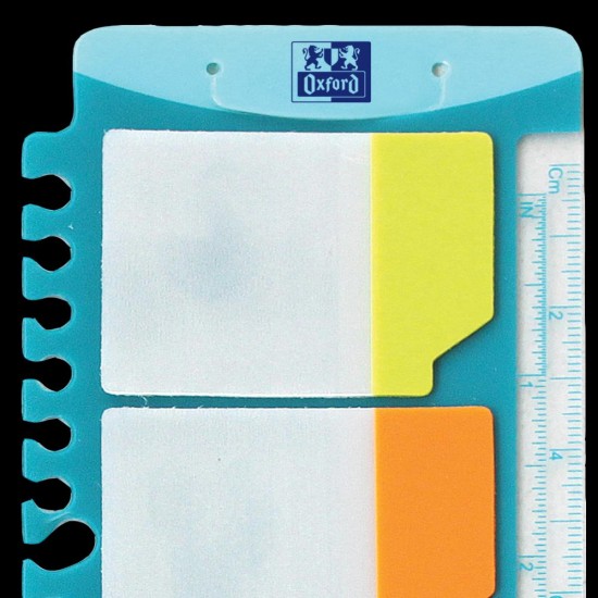 Index Plastic Adeziv Elba 25x9cm, Translucid, Suport Gradat 18cm Ce Poate Fi Indosariat, Posibilitate Rescriere, 5x5 Culori, Set 25