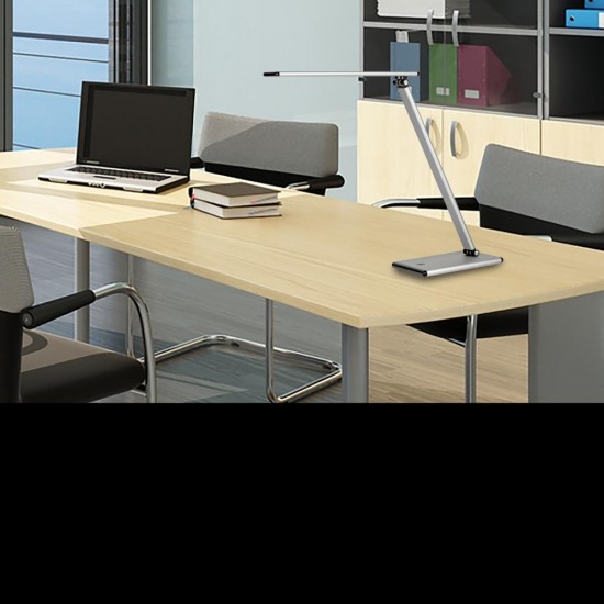 Lampa Unilux Terra Led, Buton Touch, Intensitate Luminoasa Reglabila, Culoare Gri/negru