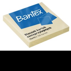 Bloc Notite Adezive Bantex Post It, 75x75mm, 100 File, Culoare Galben