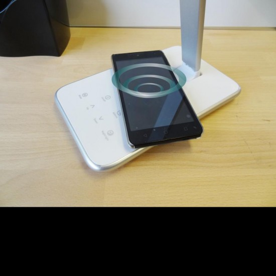 Lampa Unilux Led Jazz Metal, Design Ergonomic Elegant, 5 Nivele Intensitate, 3 Moduri Lumina Rece/cald, Senzor Pentru Adaptare La Lumina Ambientala, Aluminiu/abs, Culoare Gri