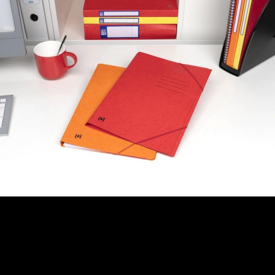 Dosar Mapa Oxford Topfile A4, Capacitate 200 File, Inchidere Cu Elastic, Pefc, 3 Clape, Index, Culoare Rosu