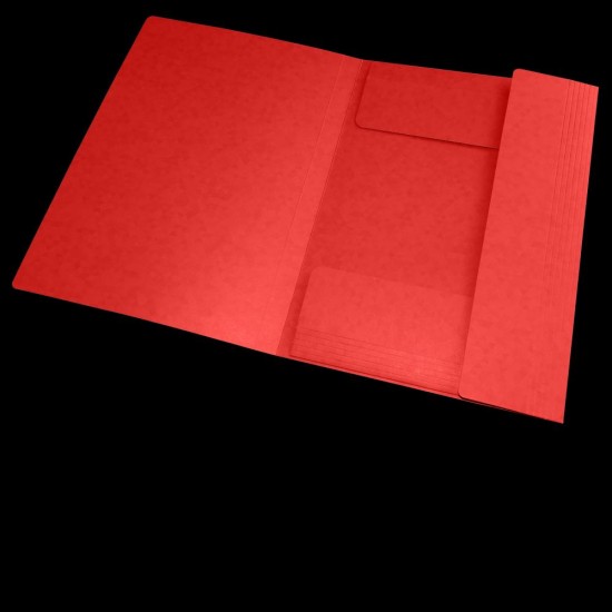 Dosar Mapa Oxford Topfile A4, Capacitate 200 File, Inchidere Cu Elastic, Pefc, 3 Clape, Index, Culoare Rosu