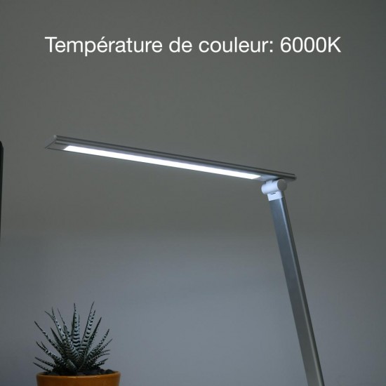 Lampa Unilux Led Popy, Design Contemporan, Mod Lampa De Noapte, Cablu Usb, Portabila, Baza Stabila Sticla 0.8cm, Aluminiu/sticla, Culoare Alb