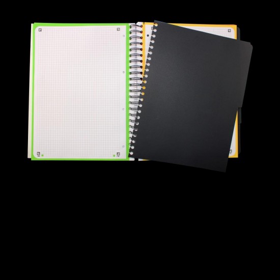 Caiet Organizator Oxford Europeanbook Students, A4+ 120f, Hartie Optik 90g/mp, Spira Dubla, Scribzee, Pefc, Culoare Maro