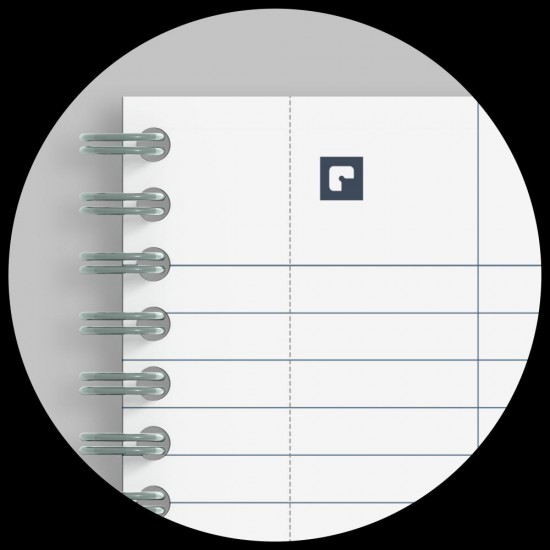 Caiet Oxford Origins, A4+ 70 File, Hartie Optik 90g/mp, Spira Dubla, Scribzee, Ecolabel, Coperta Plastifiata Flexibila, Microperforatii, Margini Liniate, Pagina Info Personale, Dictando, Culoare Gri