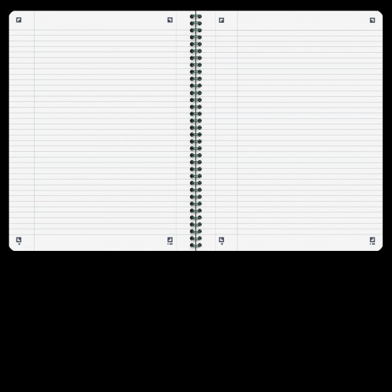 Caiet Oxford Origins, A4+ 70 File, Hartie Optik 90g/mp, Spira Dubla, Scribzee, Ecolabel, Coperta Plastifiata Flexibila, Microperforatii, Margini Liniate, Pagina Info Personale, Dictando, Culoare Verde