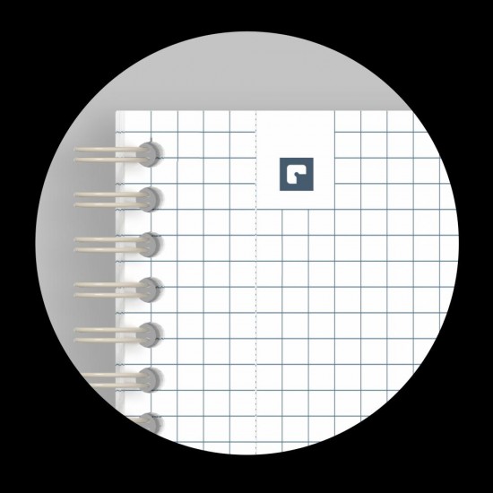 Caiet Oxford Origins, A4+ 70 File, Hartie Optik 90g/mp, Spira Dubla, Scribzee, Ecolabel, Coperta Plastifiata Flexibila, Microperforatii, Pagina Info Personale, Patratele, Culoare Bej