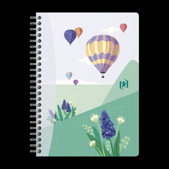 Caiet Oxford Horizons, A5 60f, Hartie Optik 90g/mp, Spira Dubla, Scribzee, Ecolabel, Coperta Flexibila, Pagina Info Personale, Patratele, Motive Diverse