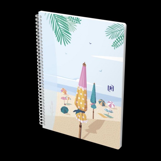 Caiet Oxford Horizons, B5 60f, Hartie Optik 90g/mp, Spira Dubla, Scribzee, Ecolabel, Coperta Flexibila, Pagina Info Personale, Patratele, Motive Diverse