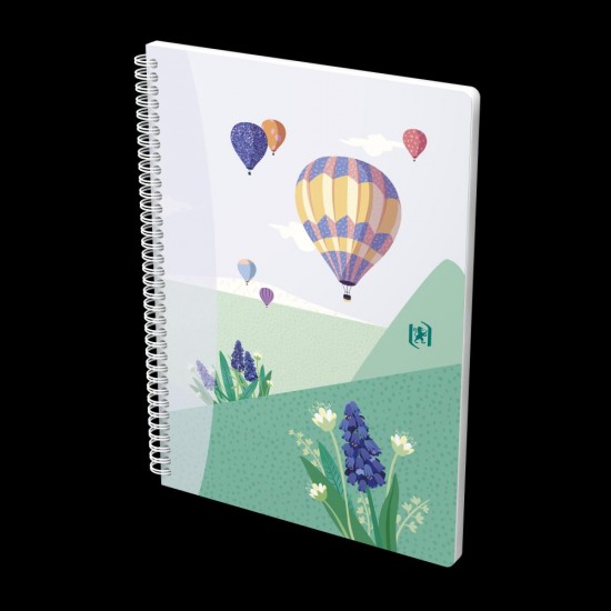 Caiet Oxford Horizons, B5 60f, Hartie Optik 90g/mp, Spira Dubla, Scribzee, Ecolabel, Coperta Flexibila, Pagina Info Personale, Patratele, Motive Diverse