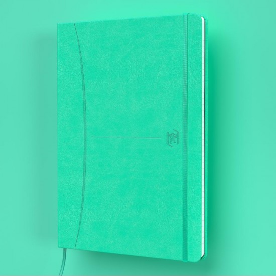 Caiet Premium Cu Elastic Oxford Signature, A5 80f, Hartie Optik 90g/mp, Scribzee, Coperta Rigida, Semn Carte, Buzunar Interior Pliabil Pe Coperta Spate, Colturi Rotunjite, Pagina Info Personale, Dictando, Diverse Culori Pastel