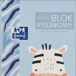 Bloc Desen Oxford Kids A4, 20 File, Hartie 120 G/mp, Motiv Zebra