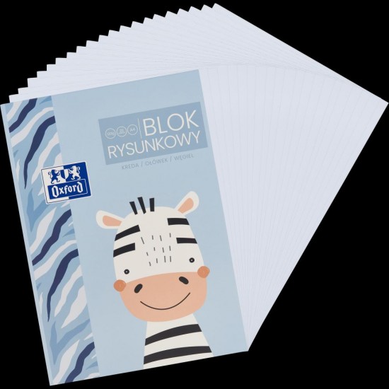 Bloc Desen Oxford Kids A4, 20 File, Hartie 120 G/mp, Motiv Zebra