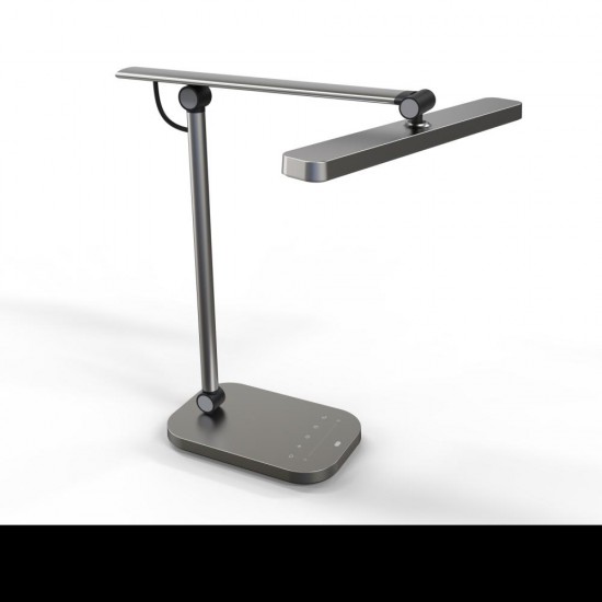 Lampa Unilux Led Pureline, Design Ergonomic, 3 Moduri Lumina Rece/cald, Timer 1h, Mod Lampa De Noapte, Functie Memorie, Functie Stingere Intarziata, Cap Rotativ +/-180Â° Pentru Amplitudine Iluminare, Brat Ajustabil 150Â°, Baza Rotativa +/-170Â° Stanga/d