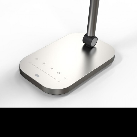 Lampa Unilux Led Pureline, Design Ergonomic, 3 Moduri Lumina Rece/cald, Timer 1h, Mod Lampa De Noapte, Functie Memorie, Functie Stingere Intarziata, Cap Rotativ +/-180Â° Pentru Amplitudine Iluminare, Brat Ajustabil 150Â°, Baza Rotativa +/-170Â° Stanga/d