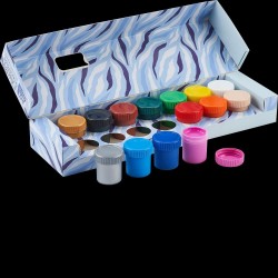 Acuarele Guase Oxford Kids Pentru Afise, Set 14 Culori, Recipient 20ml, Include Auriu, Argintiu Si Culoarea Pielii, Motiv Zebra