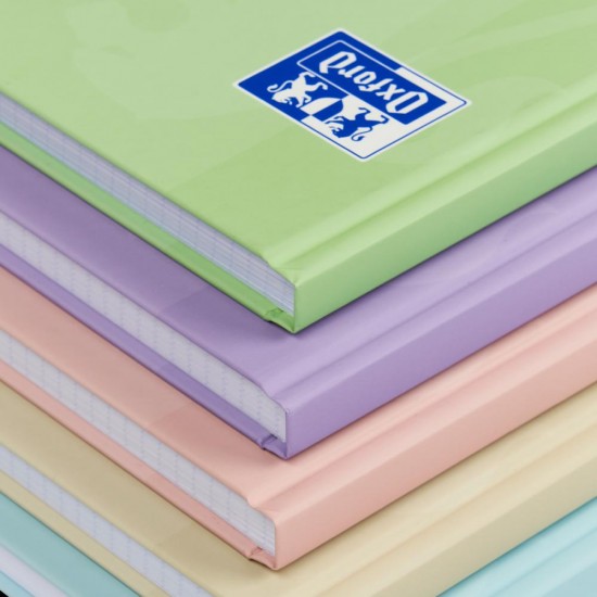 Caiet Oxford Touch Pastel, A5 96 File, Hartie Optik 90g/mp, Coperta Plastifiata Rigida Soft Touch, Pefc, Margini Liniate, Patratele, Diverse Culori Pastel