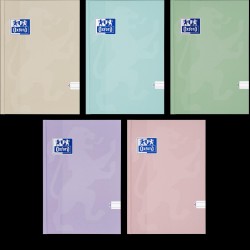 Caiet Oxford Touch Pastel, A5 96 File, Hartie Optik 90g/mp, Coperta Plastifiata Rigida Soft Touch, Pefc, Margine Liniata, Dictando, Diverse Culori Pastel