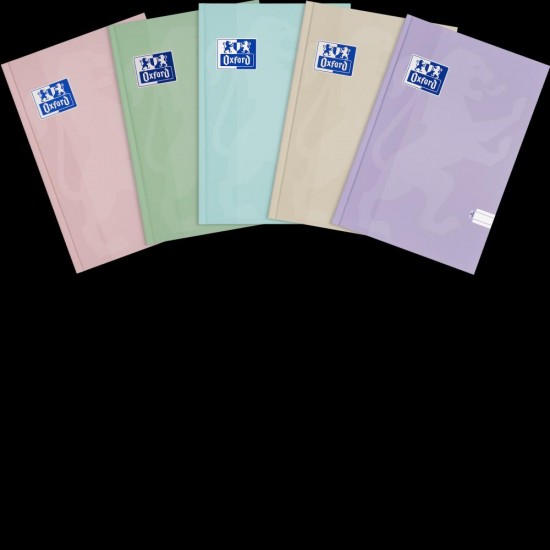 Caiet Oxford Touch Pastel, A5 96 File, Hartie Optik 90g/mp, Coperta Plastifiata Rigida Soft Touch, Pefc, Margine Liniata, Dictando, Diverse Culori Pastel