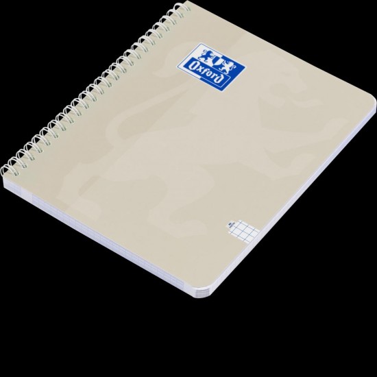 Caiet Oxford Touch Pastel, A4 80 File, Hartie Optik 90g/mp, Spira Dubla, Scribzee, Coperta Plastifiata Flexibila Soft Touch, Pefc, Patratele, Diverse Culori Pastel