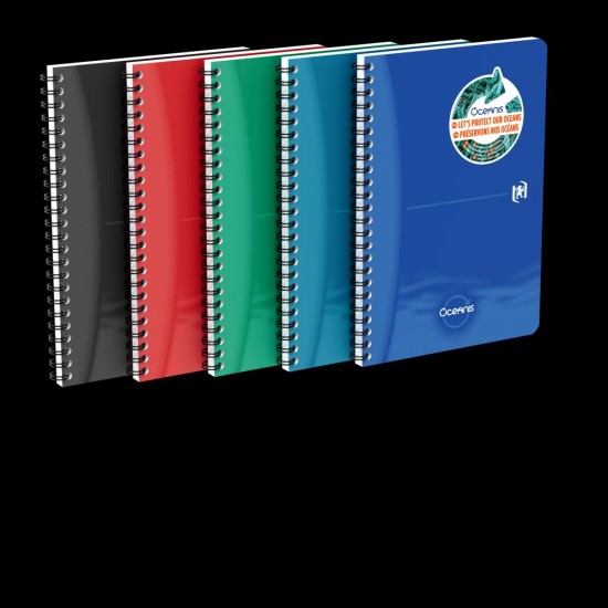 Caiet Organizator Oxford Office Oceanis, A5 90f, Hartie Optik 90g/mp, Spira Dubla, Scribzee, Coperta Pp, Pefc, Margini Duble Si Antet, Dictando, Diverse Culori