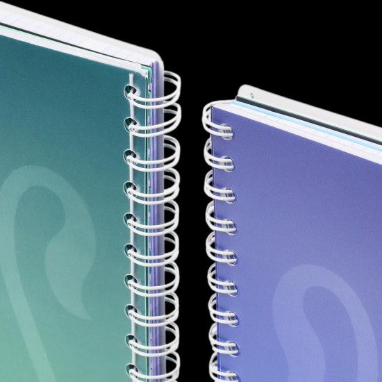 Caiet Organizator Oxford Project Book, A4 80f, Hartie Optik 90g/mp, Spira Dubla, Scribzee, Coperta Pp, Pefc, 4 Separatoare Colorate Repozitionabile, Microperforatii, Patratele, Gradient Classic Diverse Culori