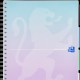 Caiet Organizator Oxford Project Book, A4 80f, Hartie Optik 90g/mp, Spira Dubla, Scribzee, Coperta Pp, Pefc, 4 Separatoare Colorate Repozitionabile, Microperforatii, Patratele, Gradient Pastel Diverse Culori