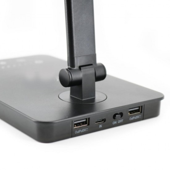 Lampa Unilux Led Novy, Pliabila, Compacta Si Practica, Tehnologie Led De Ultima Generatie, Culoare Negru