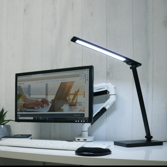 Lampa Unilux Led Novy, Pliabila, Compacta Si Practica, Tehnologie Led De Ultima Generatie, Culoare Negru