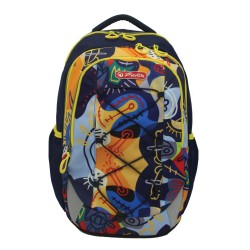 Rucsac Herlitz Strings Pro: Ergonomic, Spatios, Poliester Reciclat Rezistent La Apa, Bretele Ajustabile, Banda/fermoare Reflectorizante, Motiv Art