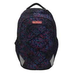 Rucsac Herlitz Strings Pro: Ergonomic, Spatios, Poliester Reciclat Rezistent La Apa, Bretele Ajustabile, Banda/fermoare Reflectorizante, Motiv Dots