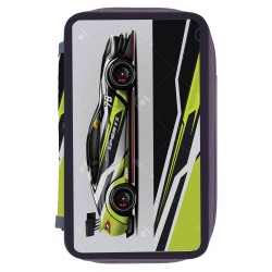 Penar Neechipat, 3 Fermoare, Fermoar Mare, Interior Textil, Dimensiune 20 X 13 X 6 Cm, Motiv Speed Car
