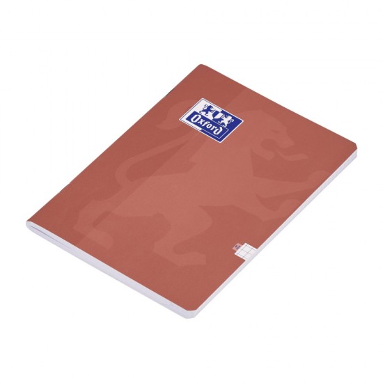 Caiet Oxford A5 48 File, Hartie Optik 80g/mp, Pefc, Coperta Plastifiata Flexibila Soft Touch, Margini Liniate, Colturi Rotunjite, Patratele, Motiv Touch Trend