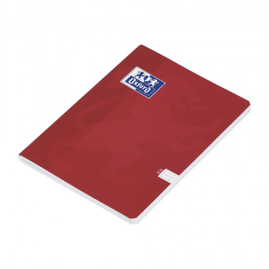 Caiet Oxford A5 48 File, Hartie Optik 80g/mp, Pefc, Coperta Plastifiata Flexibila Soft Touch, Margini Liniate, Colturi Rotunjite, Patratele, Motiv Touch Trend