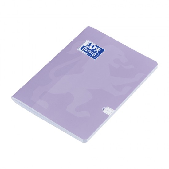 Caiet Oxford A4 60 File, Hartie Optik 80g/mp, Pefc, Coperta Plastifiata Flexibila Soft Touch, Margini Liniate, Colturi Rotunjite, Dictando, Motiv Touch Pastel