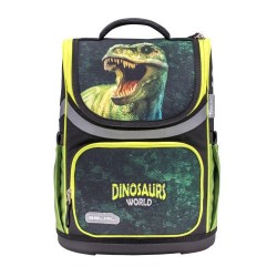 Ghiozdan Neechipat Mini, Dimensiune 36x26x16 Cm, Motiv Dinosaur World