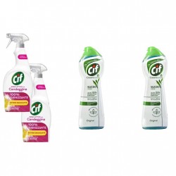 Pachet Promo: 2x Cif Spray Candeggina Lamaie 650 Ml + 2x Cif Cream Orginal 300 Ml