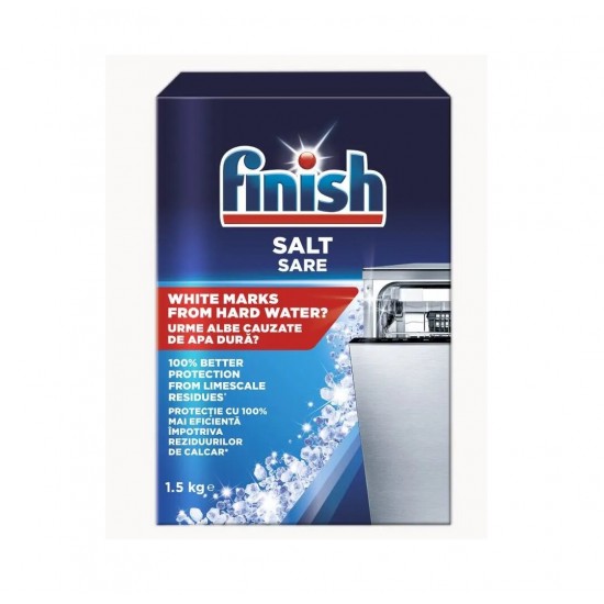 Pachet Promo: 3x Finish Solutie Curatare Masina Vase Regular 250ml + 3x Finish Sare Speciala Pentru Masina De Spalat Vase, 1.5 Kg, Solutie Pudra