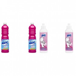 Pachet Promo: 2x Solutie Pardoseli Asevi 1l Mio + 2x Asevi Odorizant Lichid 24h Wc Chicle, 200ml