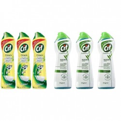 Pachet Promo: 3x Solutie Cif Cream Lemon 500 Ml + 3x Cif Cream Original 300 Ml