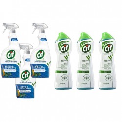 Pachet Promo: 3x Cif Spray Otet Si Eucalipt 650 Ml + 3x Cif Cream Original 300 Ml