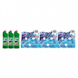Pachet Promo:  3x Domestos Pine 1 L + 3x Domestos Power 5 Ocean 3x55 G