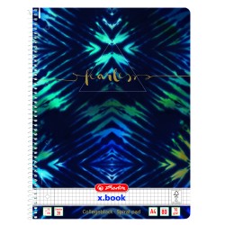 Caiet A4 80 File, Cu Spira, Patratele, Motiv New Batik Fearless