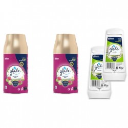Pachet Promo: 2x Glade Odorizant Spray Rezerva Relaxing Zen 269ml + 2x Gel Odorizant Glade Lacrimioare 150 G