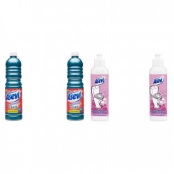 Pachet Promo: 2x Solutie Pardoseli Asevi 1l Cian+ 2x Asevi Odorizant Lichid 24h Wc Chicle, 200ml