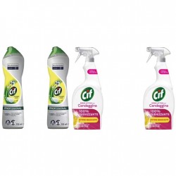 Pachet Promo: 2x Cif Professional Lemon 750 Ml + 2x Cif Spray Candeggina Lamaie 650 Ml